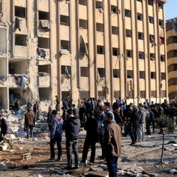Aleppo University after a missile strike, January 2013
