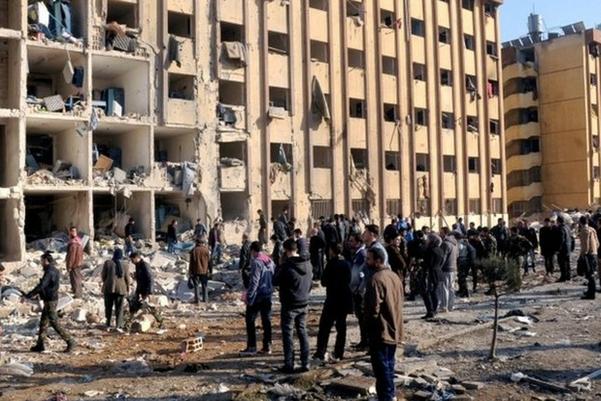 Aleppo University after a missile strike, January 2013